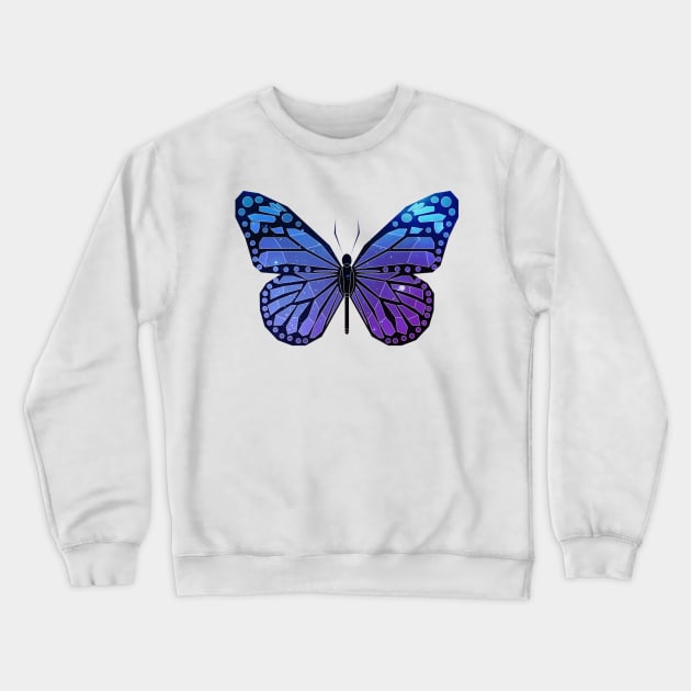 Galaxy Butterfly Geometric Animal Crewneck Sweatshirt by Jay Diloy